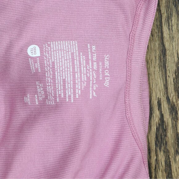 NWT State of Day Ribbed Tank Nightgown 100180157MS Mauve Orchid Purple 2XL - Picture 5 of 5